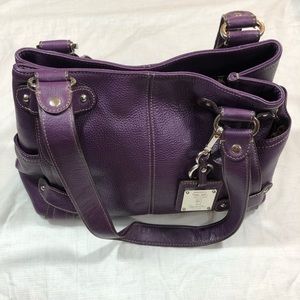 Tignanello Purple Tote Purse